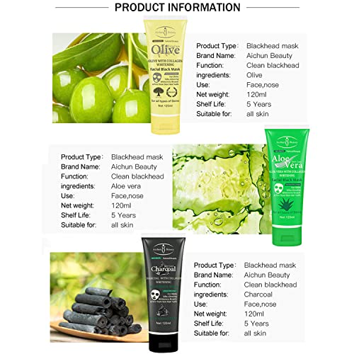 AICHUN BEAUTY Olive Collagen lica crna maska Vitamin E & amp ;B Shily Silky Glowing Beauty suho lice kože