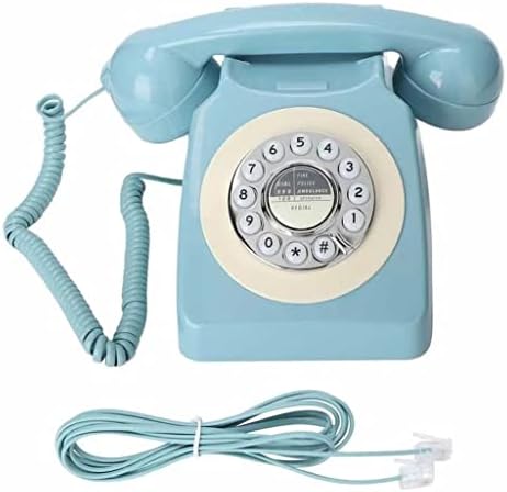 N / A Retro fiksni telefon Klasični rotacijski dizajn Vintage Corded Desk telefon za dom i ured Početna