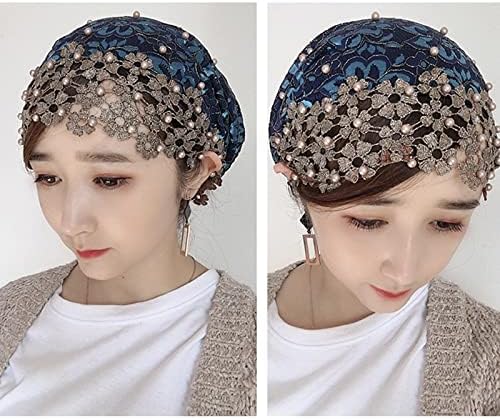 Ženski turbanski šešir Chenor Chemo Beanie Cap marama čipkaste veze cvjetni perli islamski muslimanski wijab