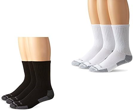 Carhartt muške 3 pakovanja sve sezonske pamučne čarape crno / bijele
