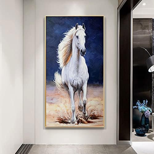 Instarry 5D dijamantski slikanje velike veličine bijelog konja rhinestones vez zidni dekor umjetnina 47,2x23,6