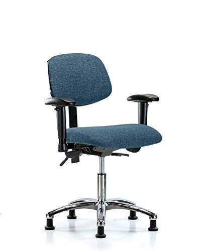 LabTech sjedenje LT41322 tkanina stol visina stolica hromirana baza, ruke, Glides, bordo