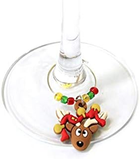 Doitool Wine Glass Charms markeri, 6 kom Božić tematske PVC i silikonsko staklo čari vino staklo pehar čari