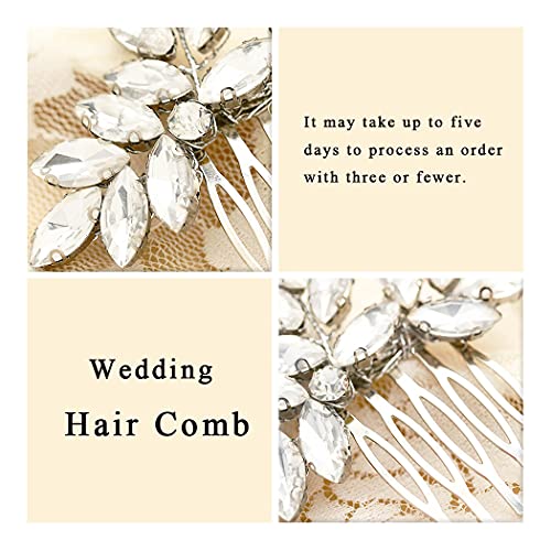 Heread Crystal vjenčani češalj za kosu srebrni Rhinestones Svadbeni Dodaci za kosu kopča za kosu za žene