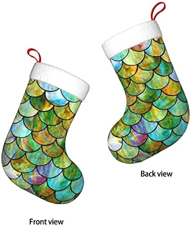 Austenstern božićne čarape Vintage sirena rep dvostrani kamin viseći čarape
