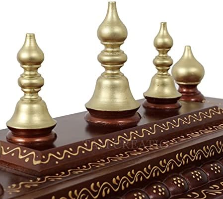 TAM Creadio Wooden Pooja Mandir | Indijanka | | Hindu | | Dekoracija | | Puja | | Kabinet | | Hram | | Bhagwan