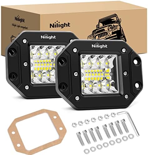 Nilight 2kom 42W Flush Mount LED light Pods nadograđeno Spot Flood kombinovano svjetlo za vožnju LED radno