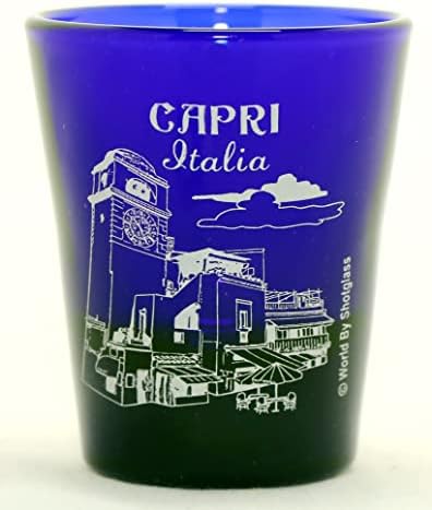Capri Italija Kobaltno Plavo Staklo Klasičnog Dizajna