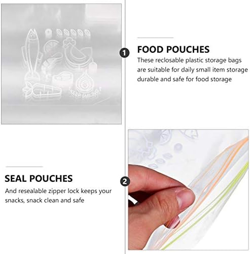 Zerodeko 30pcs pakovanje mesa Clear Zipper Leakproof s očuvanje voće Zip kontejner deca Snack torbe torba