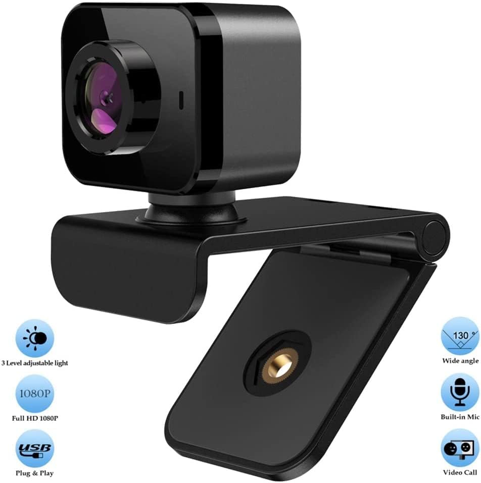 OSKOE 1080P Webcam Computer PC web kamera sa mikrofonom Rotirajućom USB-om za video zapise uživo na konferencijskom