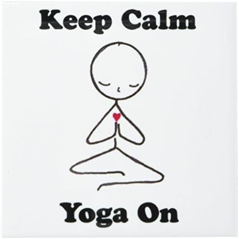 3dRose CST_123070_4 održavajte mirnu jogu na štapiću za meditaciju figura Yoga Lotus Position keramički