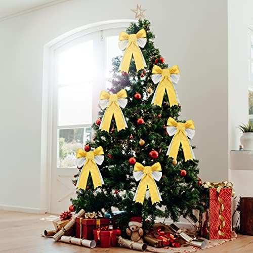 4 komada božićne vijence lukovi božićne stablo topper lukovima ukrasi ukrasi Božić za božićne zabave za
