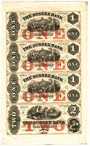 U Sussex Banci Neobrezane Zastarele Novčanice Sa Slomljenim Listovima
