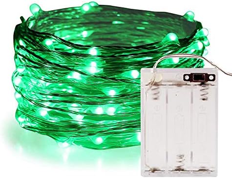 ANJAYLIA zelena Vilinska svjetla, 16.5 Ft / 5M 50leds Led svjetla sa žicama svjetla za Dan Svetog Patrika