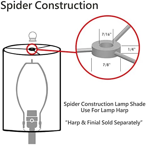 Aspen Creative 31262 Transitional Drum u obliku Spider Construction lampa Shade in Tan, 8 wide