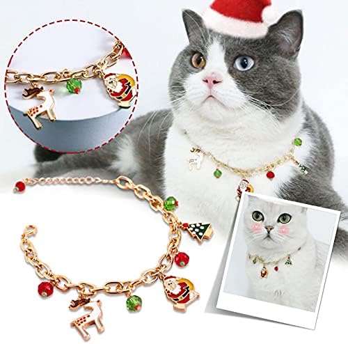 Mačka podesiva božićna ogrlica privjesak čarape Legura ogrlica za kućne ljubimce Santa Dog Pribor Tredery Nakit