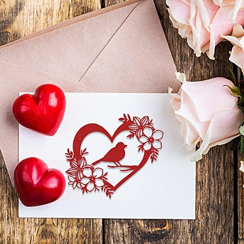 Alibbon zaljubljeni rezovi za izradu kartice, srčana ptica na grani dijeli kalupe za metalne šablone, ljubavni