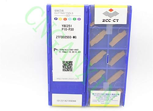 FINCOS 10kom CNGANXIN ZTED02503-MG YBC251 CNC karbidni umetak za urezivanje
