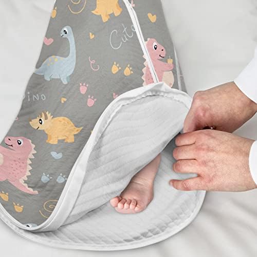 VVFelixl vreća za spavanje za novorođene bebe - crtani slatki dinosauri siva beba nosivost - vreća za spavanje