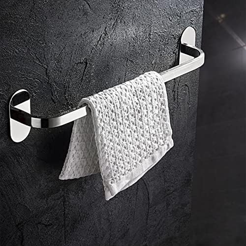 Muteiki kupatilo ručnike, ručnik od nehrđajućeg čelika ručnik za ručak bez kupatila s jednim štapom za kupanje ručni nosač zidni ručnik stalak srebrna / 10x7.5x70cm
