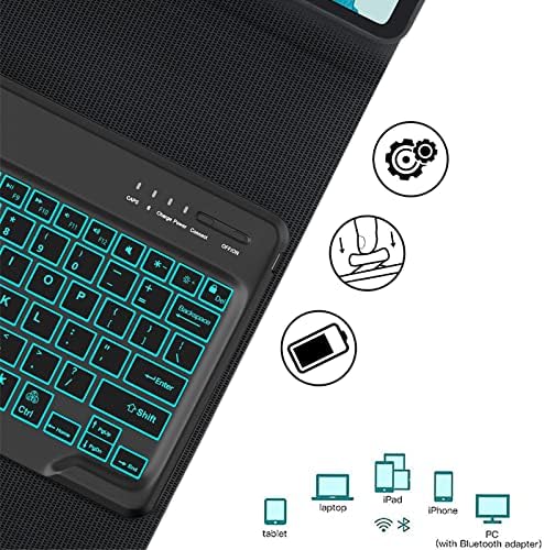 Jademall Galaxy Tab S7 FE Case sa tabletom tablet tablet za tipkovnicu Samsung Galaxy Tab S8 + / S7 FE /