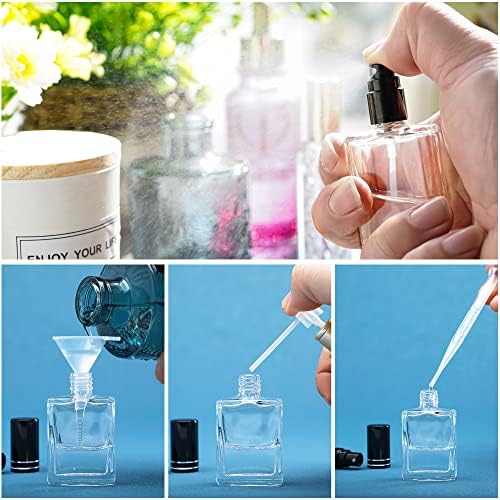 YU FENG 12kom Clear refillable parfemska bočica 15ml prenosiva kvadratna prazna Staklena bočica raspršivača