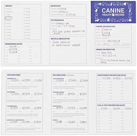 Juvale 24 paketa evidencija o vakcinaciji štenaca, vakcina za pse i knjižice o zdravlju pasa