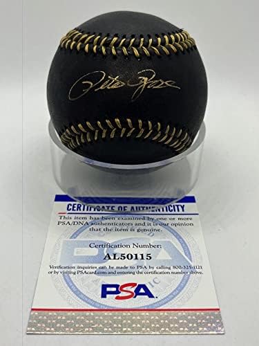 Pete Rose potpisan autogram službeni MLB crno-zlatni čipka za bejzbol PSA DNK * 15 - autogramirani bejzbol