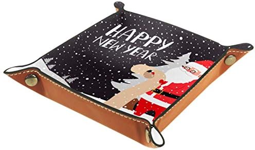Lyetny sretna Nova godina Skladište za skladištenje pladnje santarom santa Bedde Caddy Desktop promenite