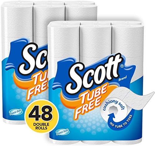 Scott toaletni papir bez cijevi, rolne toaletnog papira,maramica za kupanje, 48 brojanje, pakovanje od 2