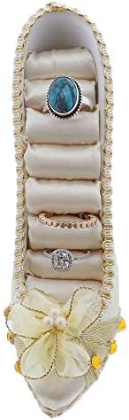 Držač prstena za cipele izlog nakita sa šifonskim cvijetom Kućni dekor - zlato