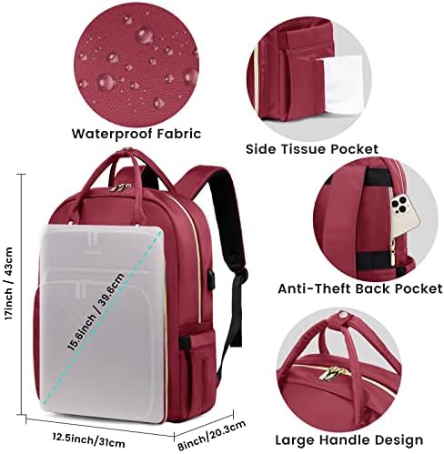 LOVEVOOK ruksak za Laptop žene djevojke, ruksak velikog kapaciteta 26L sa više džepova,lagani radni ruksak