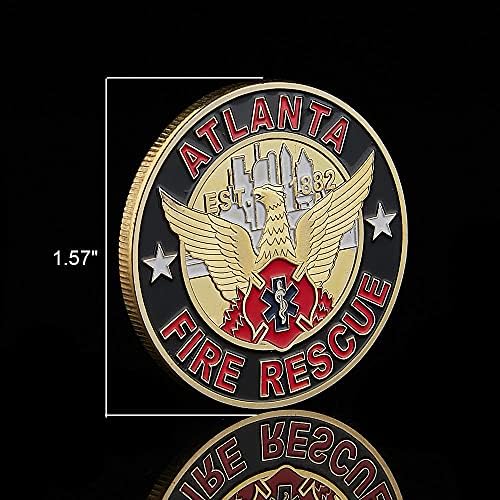1882 EST USA Atlanta Vatrogasna zaštitnica Saint of Firefighters Coin Medal Kolekcionarski