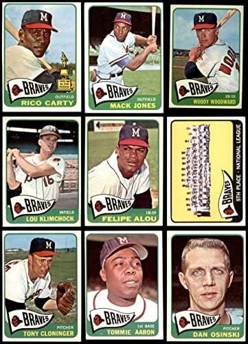 1965. TOPPS Milwaukee Braves u blizini Team Set Milwaukee Braves VG / Ex + Hrabre