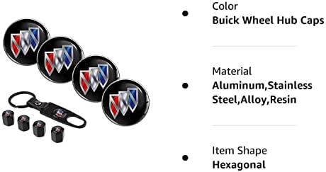 9pcs, 65 mm Buick Emblem značke naljepnice za naljepnicu naljepnica CAPS CENTR CENTRU + VENTILNE VENTILNE