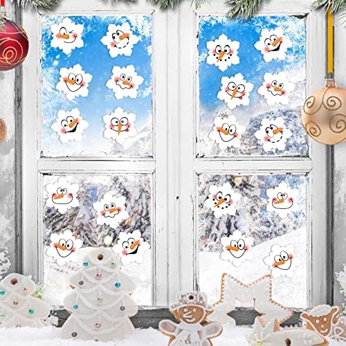 600 komada Božić Snowflake snjegović naljepnice zimski snjegović naljepnice za lice Roll 1,5 inča praznični pečat kartice naljepnice za učionicu nagrade naljepnice za djecu Božić zimska Rođendanska zabava Favor