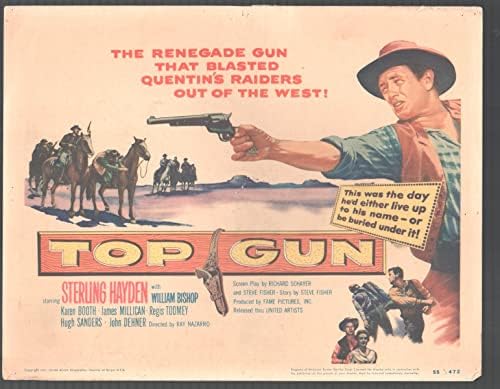Filmski POSTER: Top Gun 11 x14 lobi kartica za naslov Sterling Hayden William Bishop Karin Booth
