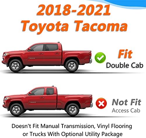 Keyoog kompatibilan za 2018-2021 Toyota Tacoma dvostruka kabina, automatske prostirke crne TPE Specijalne