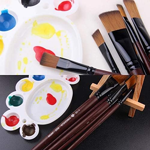 HNKDD 6 kom Art Supplies Painting easy to Clean drvena ručka akvarelna četka za boju olovka najlon ulje