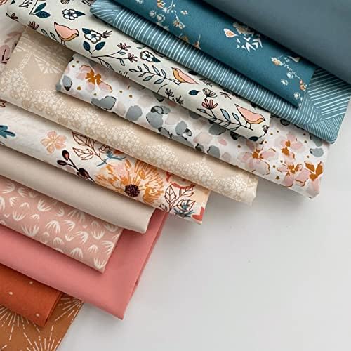 Murdock dizajn i tekstil vrijedni pažnje Curated Quilt Bundle | Green Pink Beige Floral Fabrics | Modern