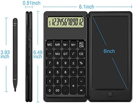 Ganfanren sklopivi kalkulator sa 6 inčnim LCD tabletom Digitalni jastuk za crtanje Stylus olovka brisanje