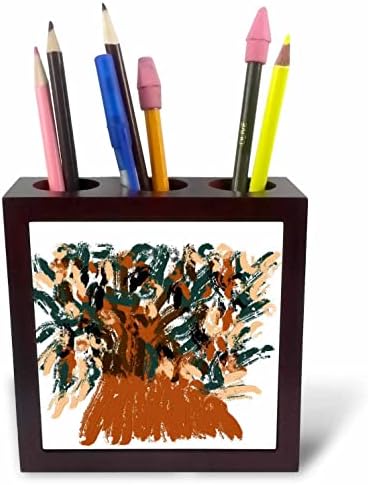 3drose slika slikanja apstraktnog stabla sa listovima i granama-držači olovke za pločice