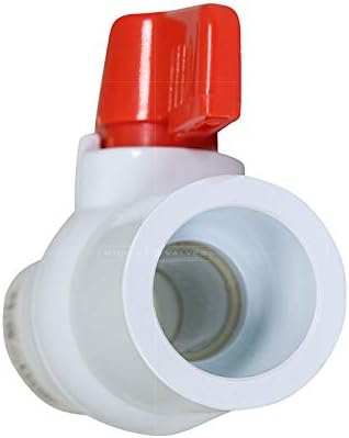 Srednji ventil PVC kuglasti ventil Crvena T-ručka za zatvaranje vode 1-1 / 2 in. Solvent Priključci Bijele
