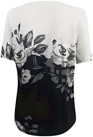 Ljetne odjeće za ženske majice za žene Preppy Odjeća V reortiranje kratkih rukava Blusas de Mujer Elegantes