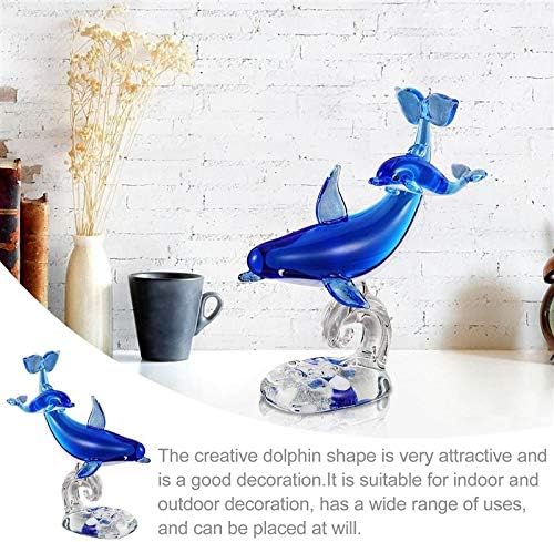 Walnuta Crystal Dolphin Ornament životinjske figurice Desktop Početna Dekor Riblji rezervoar za izradu malih