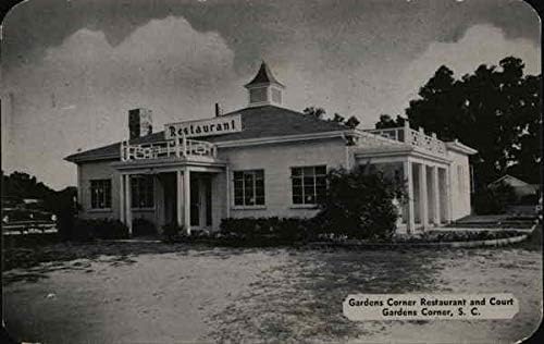 Gardens Corner restoran i Court Gardens Corner, Južna Karolina SC originalna Vintage razglednica