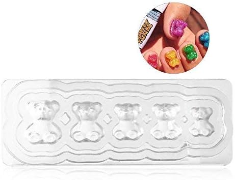 Nail Art Decoration Mold 3d Silikonski UV nail Art šablon medvjed uzorak naljepnice za nokte DIY Alati