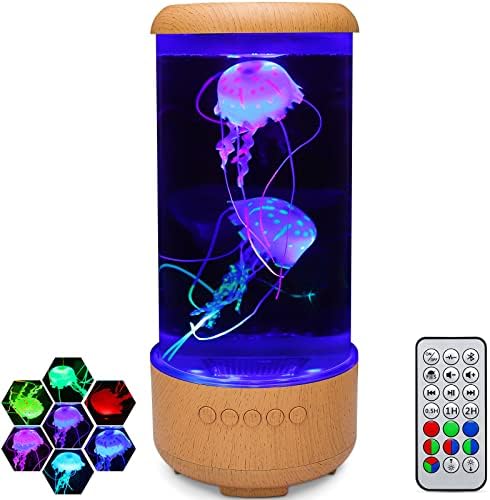 EGIFTY Jellyfish Lava Lamp Bluetooth zvučnik, White Noise LED Jellyfish aquarium Light, promjena 7 boja