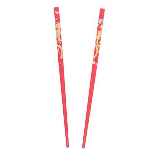 Set drvenih štapića za kosu sa kineskim Zmajevim štapićima-crvenim
