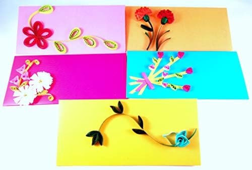Sarvam Fancy Cash koverte, Quilled koverte paket 5 Quilled Cash koverte za povoljne prilike Diwali rođendan